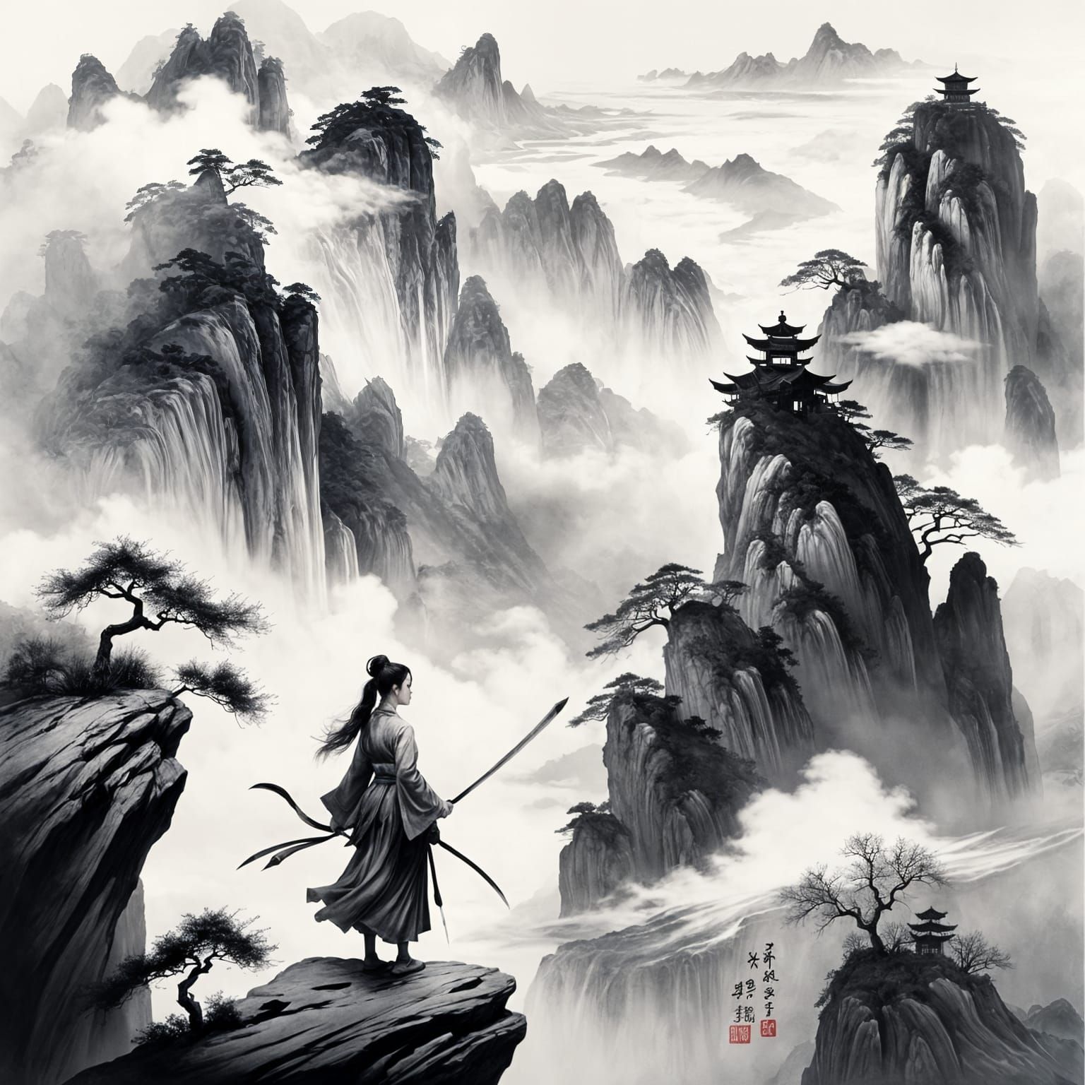 Misty cliffs   by @Nero