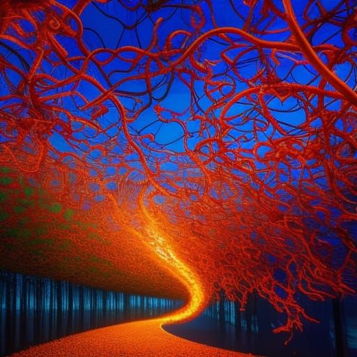 COVERED IN VINES Beautiful art of Fire and water clashing together by