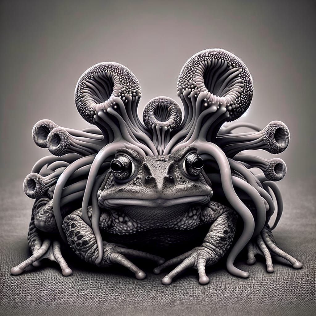 Parasitized Toad
