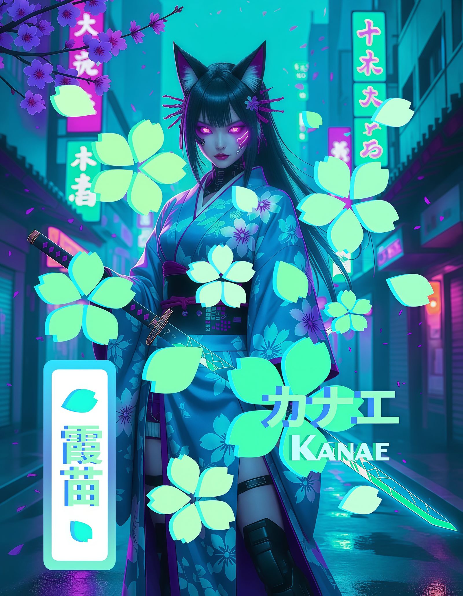 Cyberpunk Kitsune Kanae
