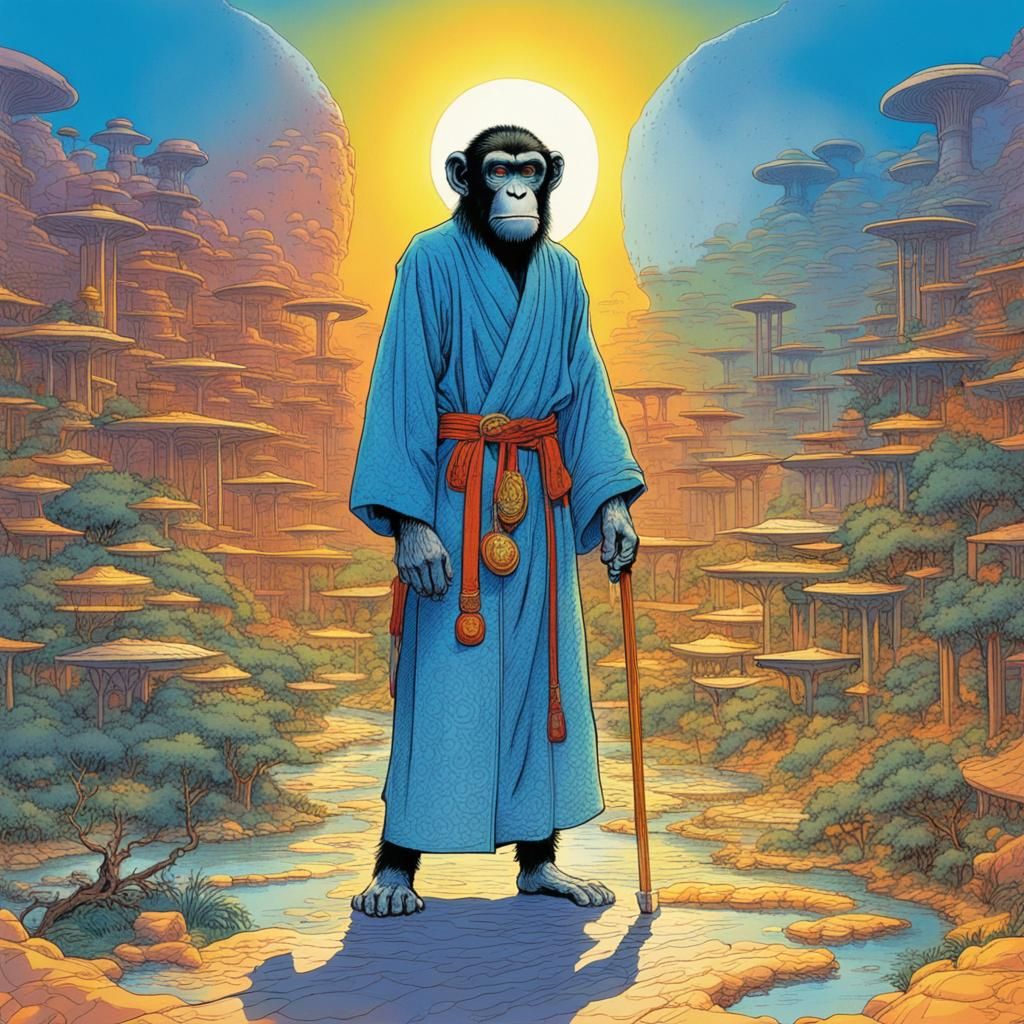 Monkey Monk - AI Generated Artwork - NightCafe Creator