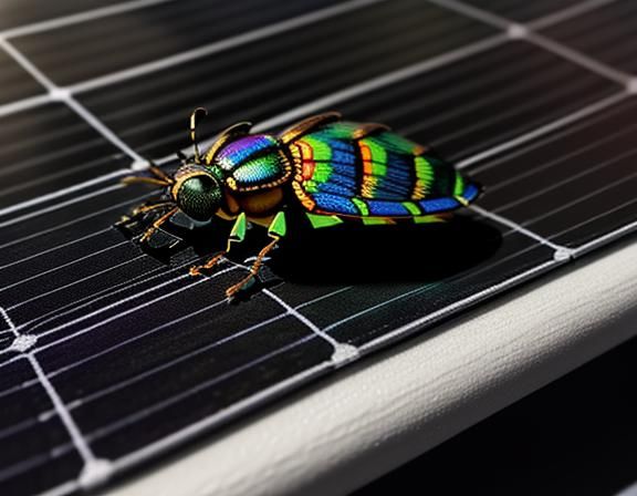 Cockroaches on a Solar Cell I - AI Generated Artwork - NightCafe Creator