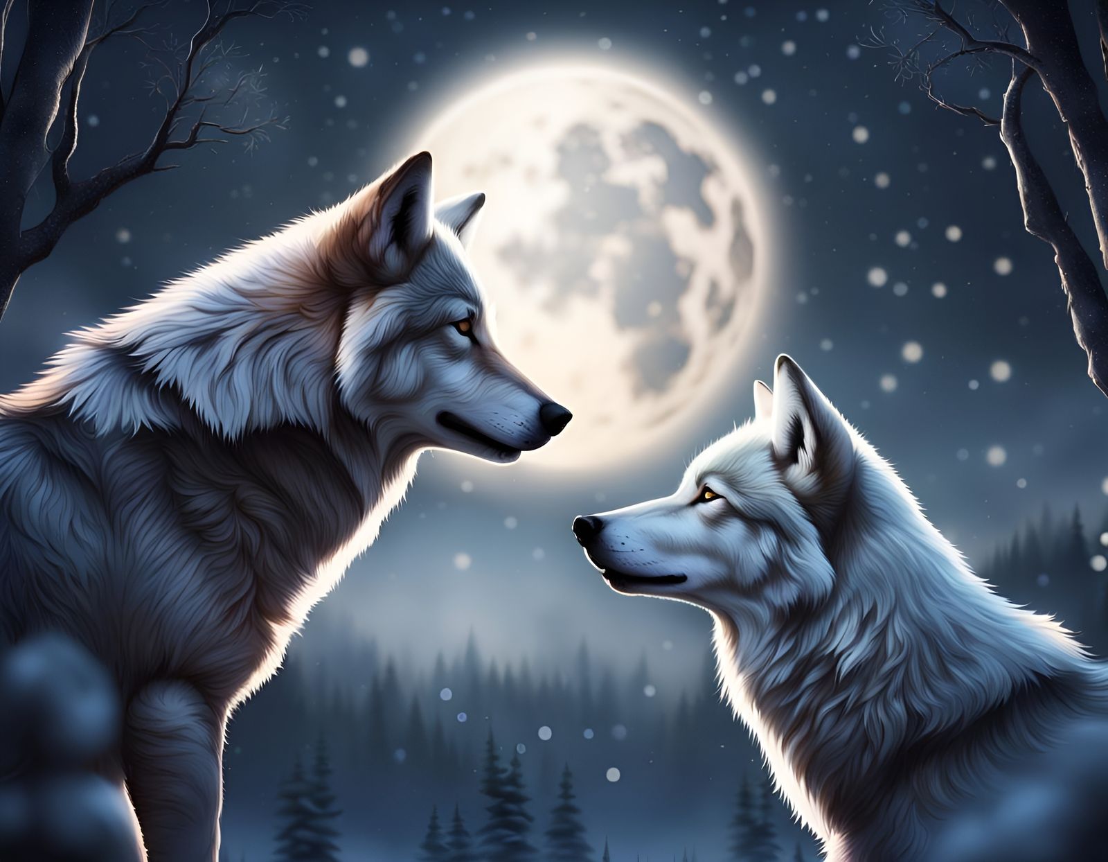 Under the moon.