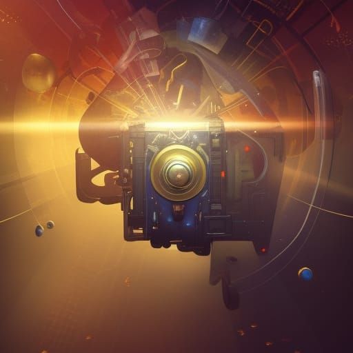 Surreal Briefcase: Space-Time Concept Art