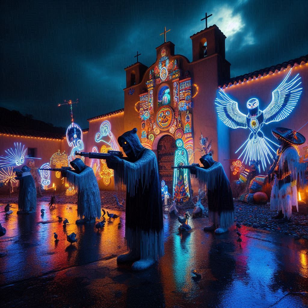 decoraciones conmemorativas para una festividad local que celebra la pandilla de ositos de peluche