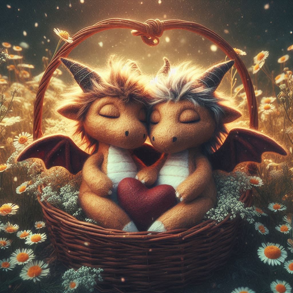 Felt Friends in a basket