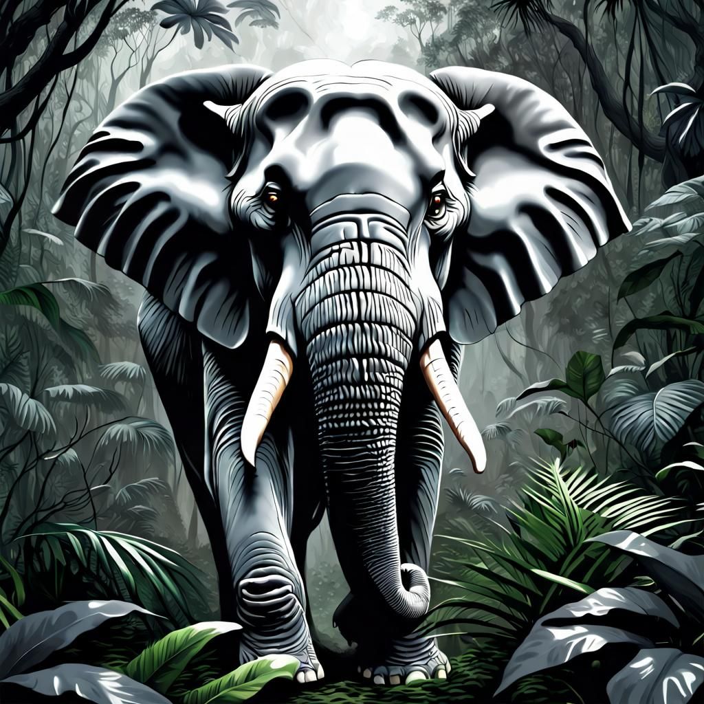 Jungle Elephant  by @FrancesFantasy