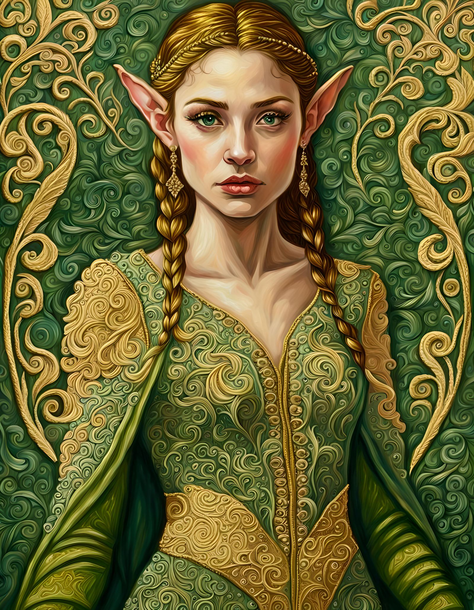 Fantasy Elf Portrait - AI Generated Artwork - NightCafe Creator