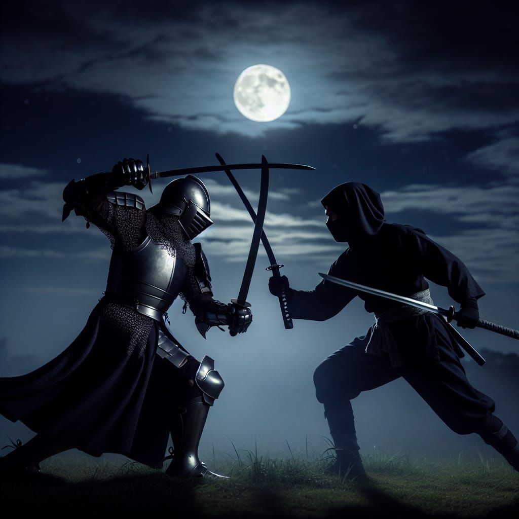 K"night" fighting K"Ninja"