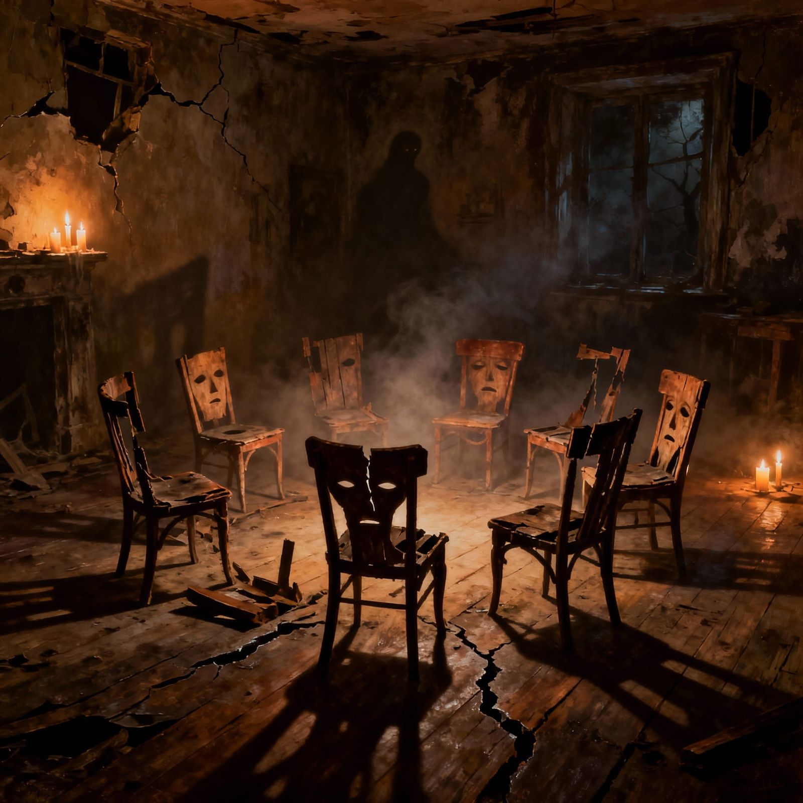 The Gathering of Broken Chairs  by @Aliceinbp