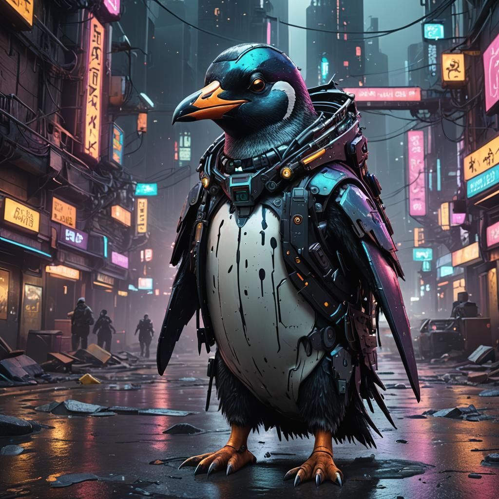 Cyberpenguin 20xx  by @Jill Vader