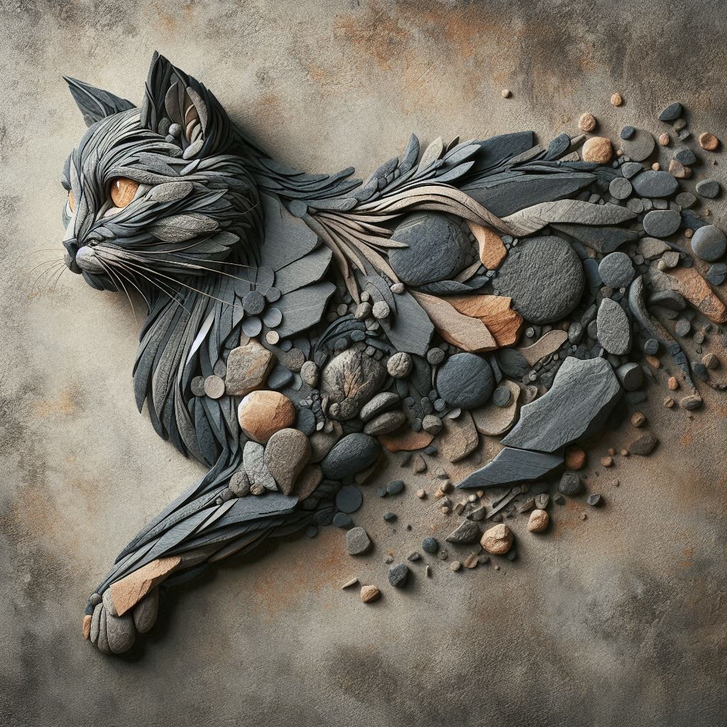 A strange stone cat - Or what ?...