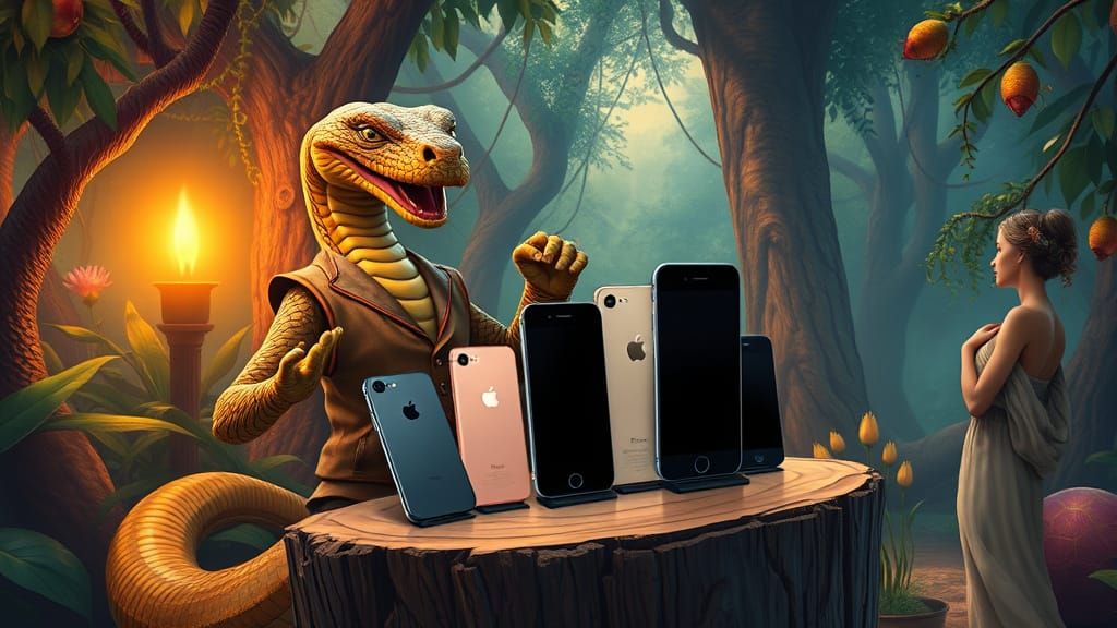 Genesis Chapter 3: The Serpent Offers Eve the Apple  by @Ferit Sahin