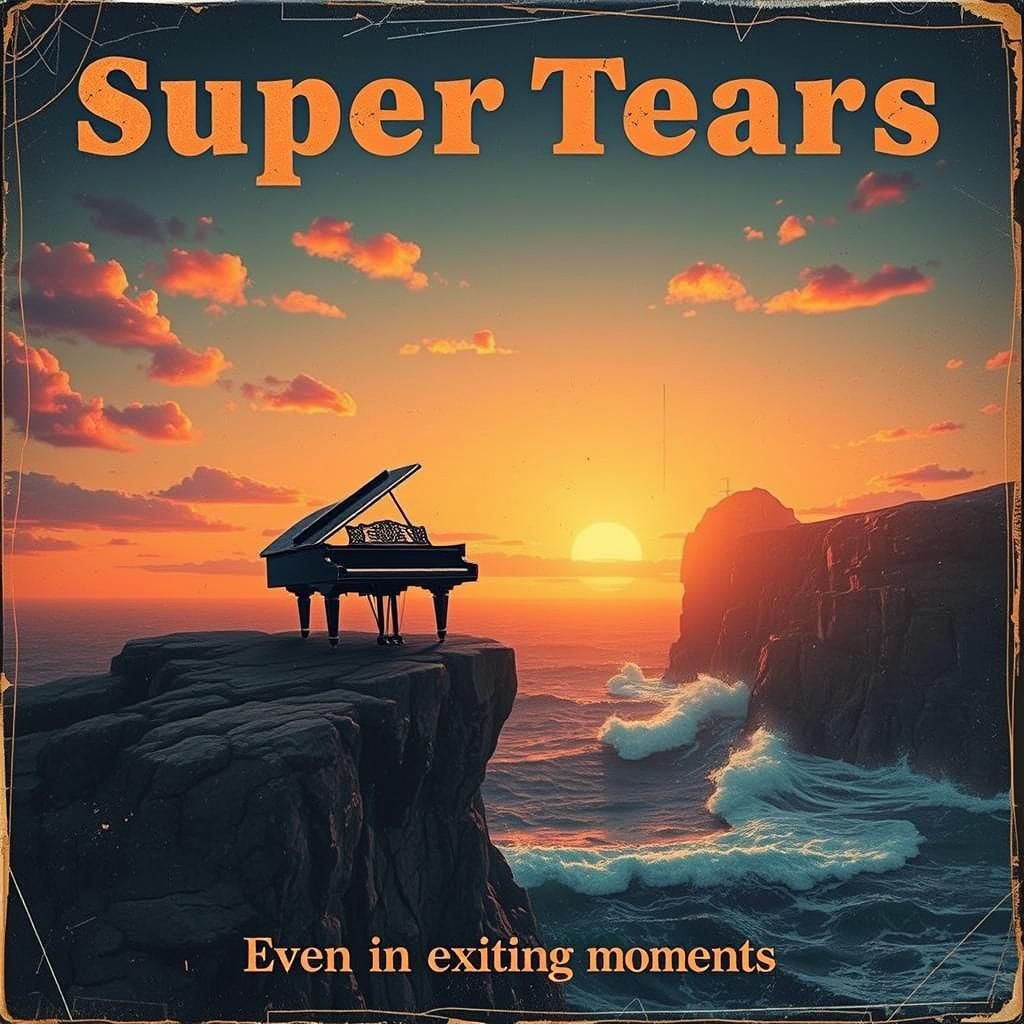 Battered 1977 record sleeve from the band Super Tears, for the album 'Even in exiting moments'.   by @Terra