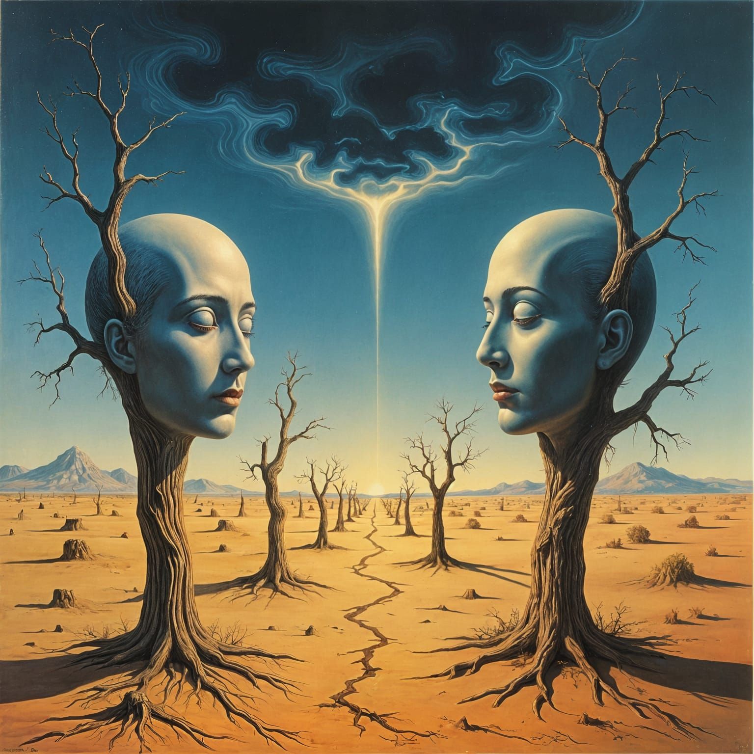 The trees have faces