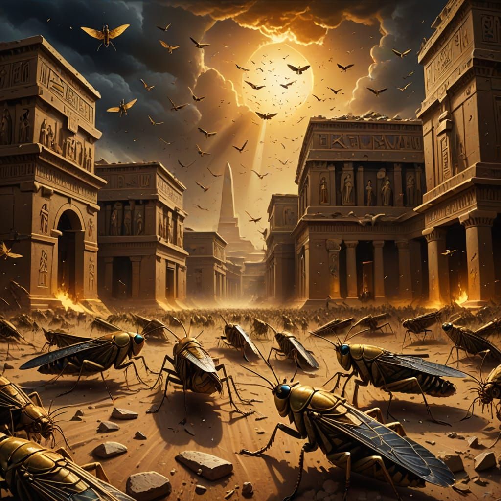 Plague of locusts,   by @Tilted25
