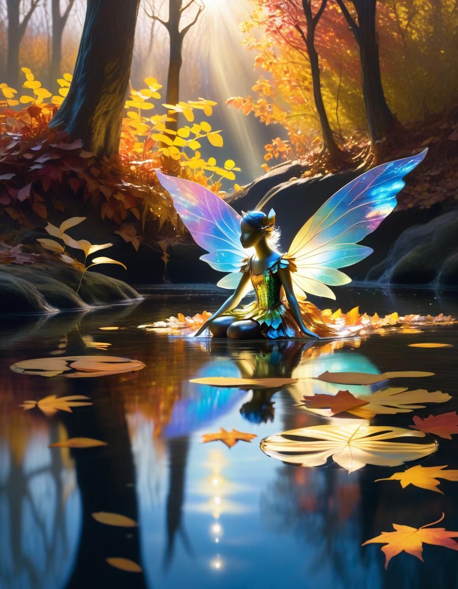 Autumn sun through fairy wings