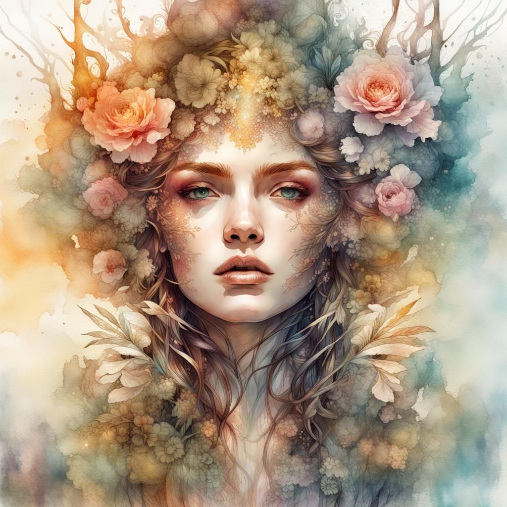 Flower Girl - AI Generated Artwork - NightCafe Creator