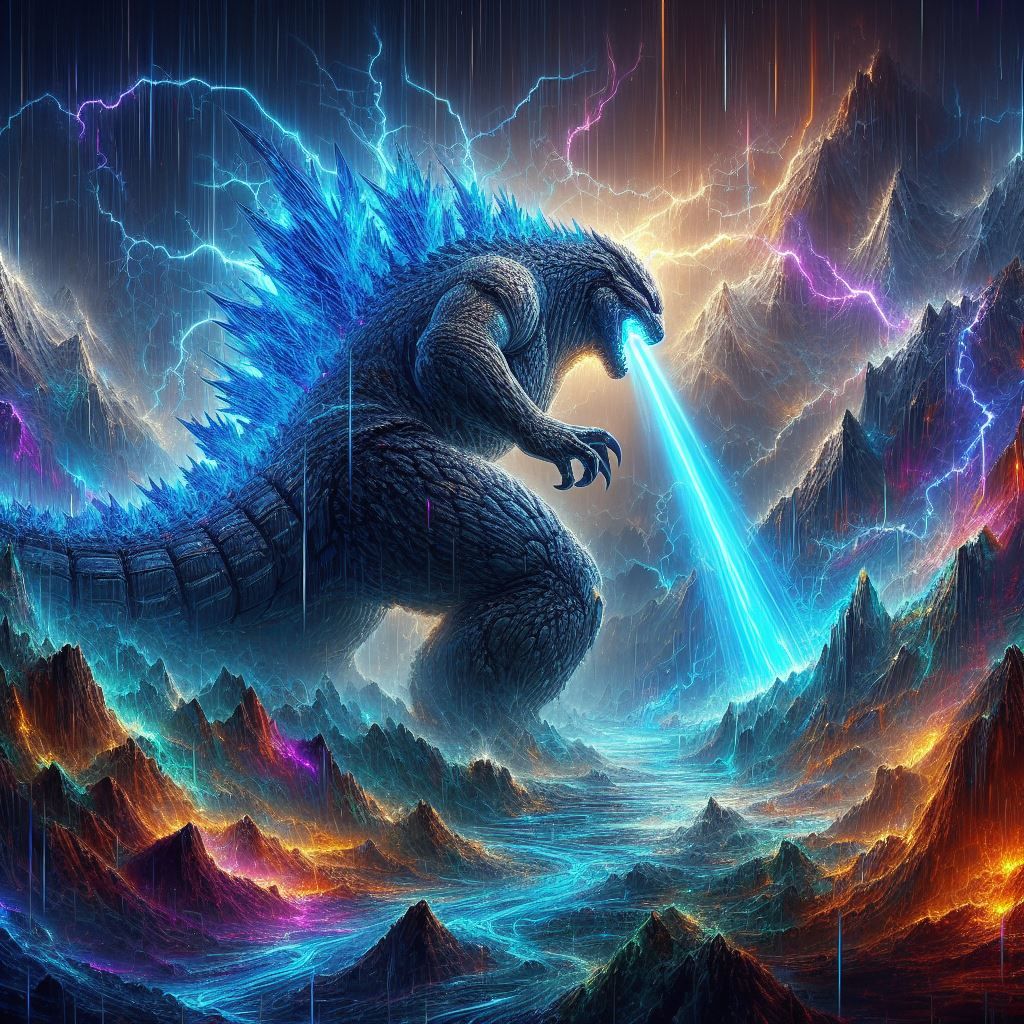 Godzilla Full Power - AI Generated Artwork - NightCafe Creator