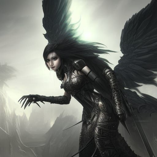 dark angel - AI Generated Artwork - NightCafe Creator