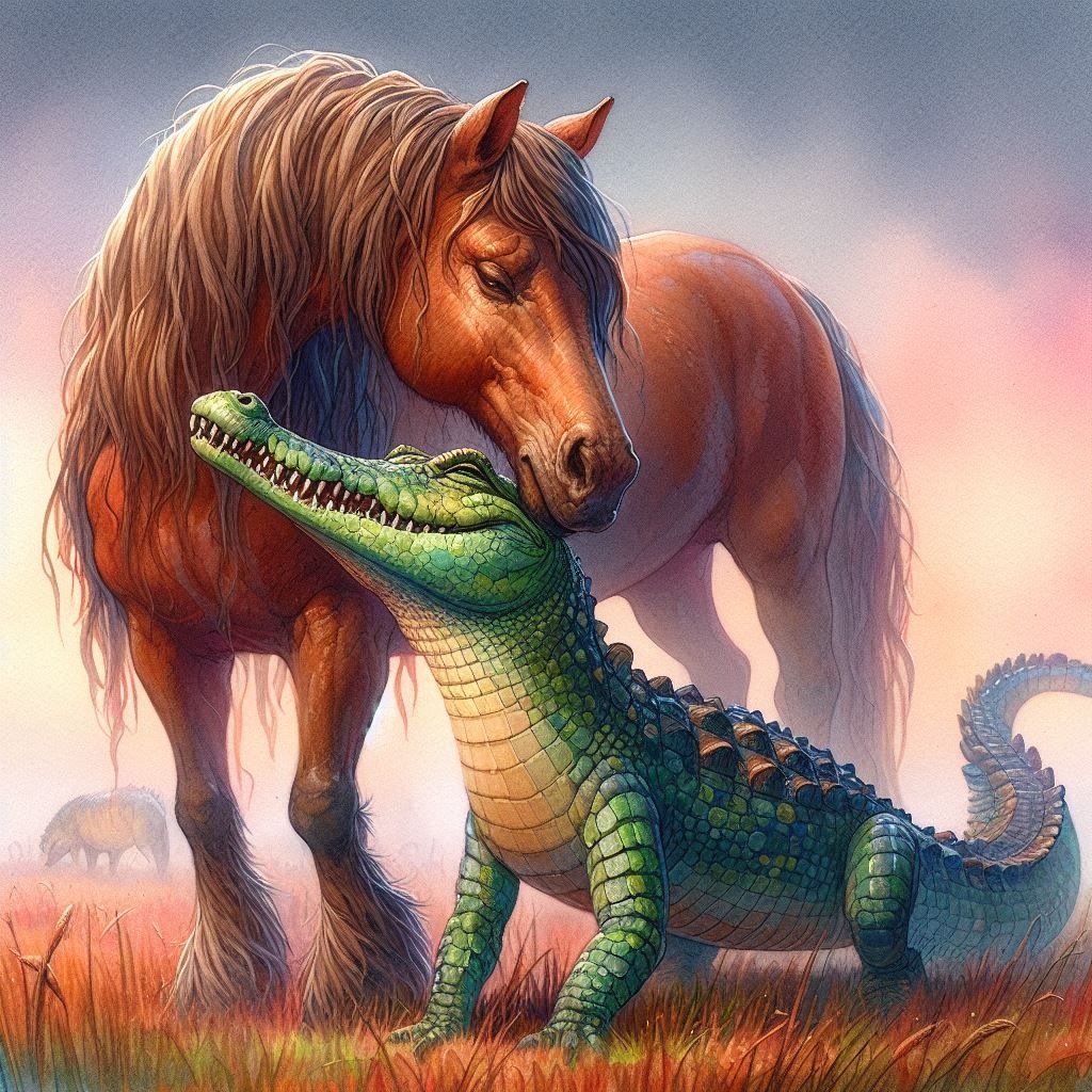 Horse and Crocodile