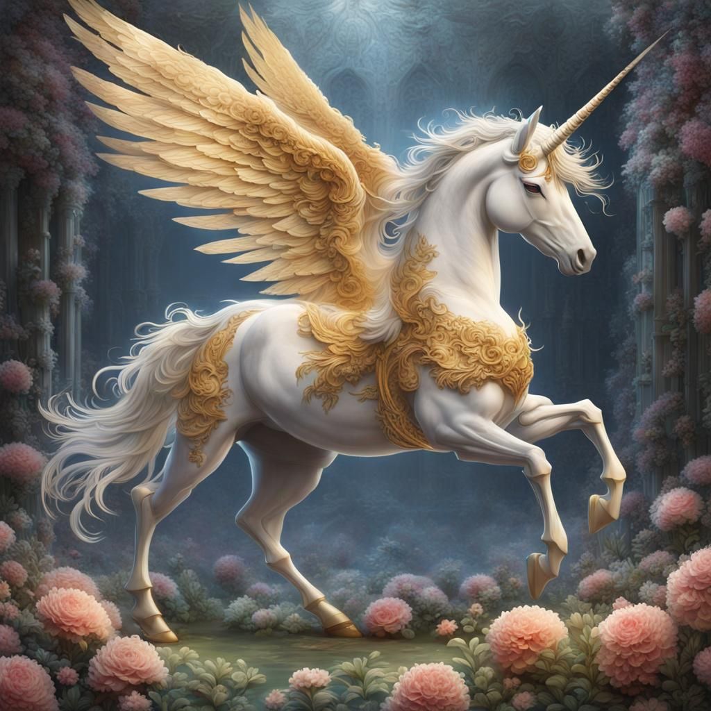 Winged Unicorn  by @Atlaxa