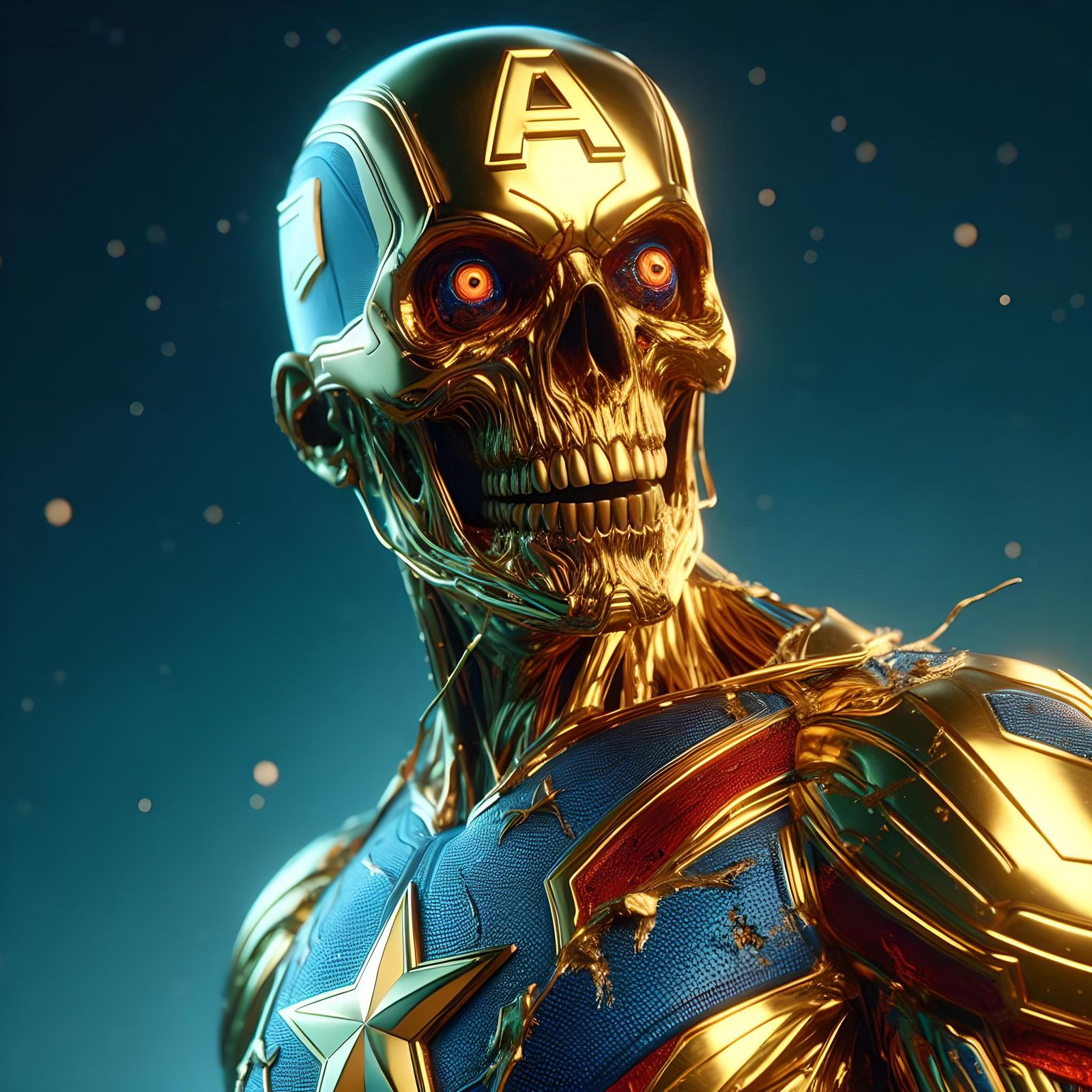 Gold Zombie Captain America