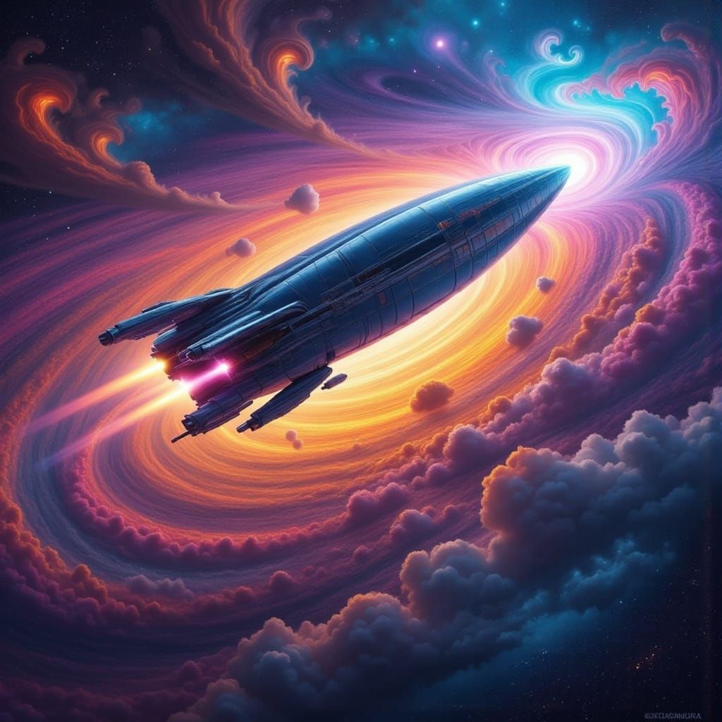 Space Probe Surveys Nebula As It Passes