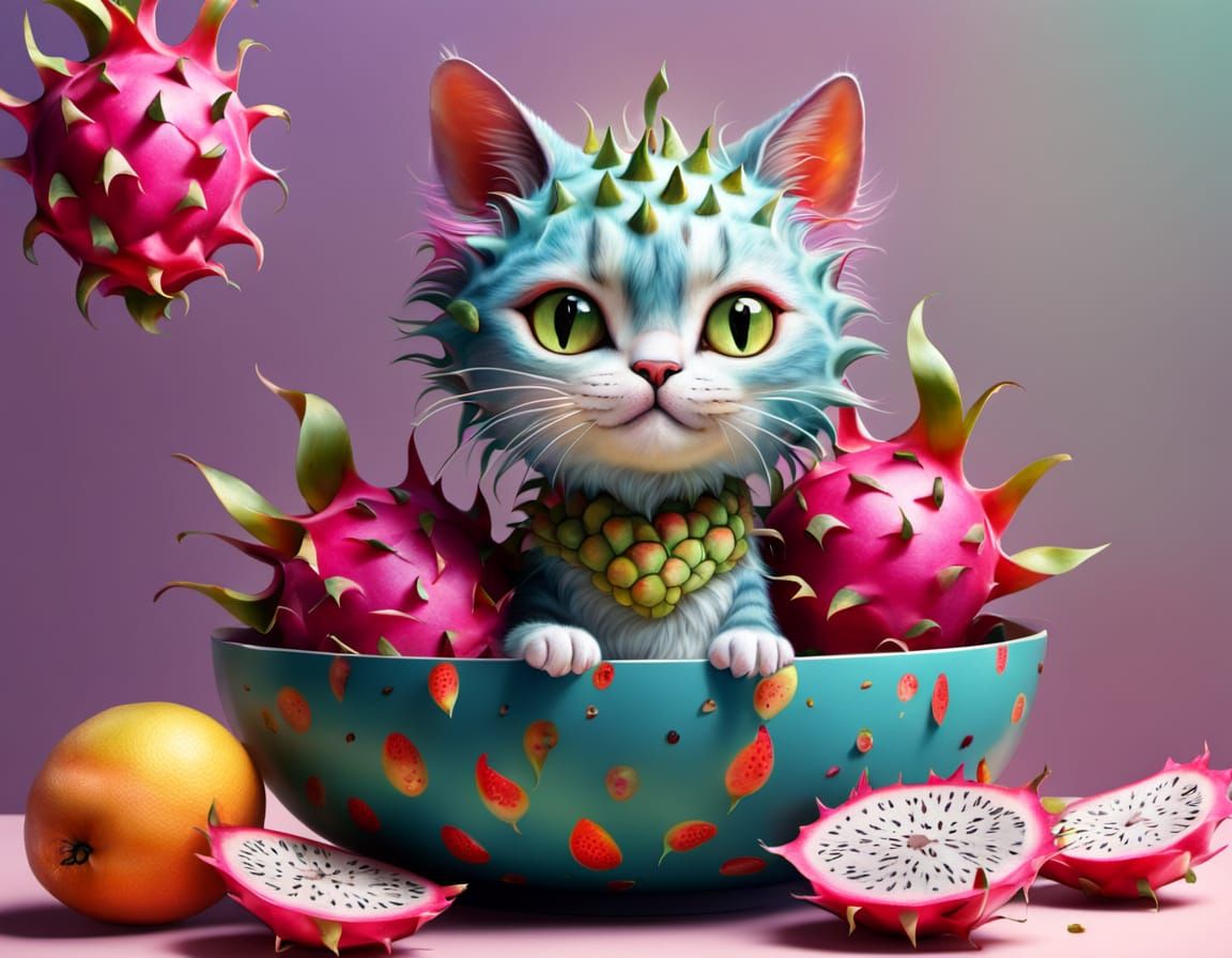 'RAWR! IMMA DRAGON!... Fruit.'  by @Doomblob