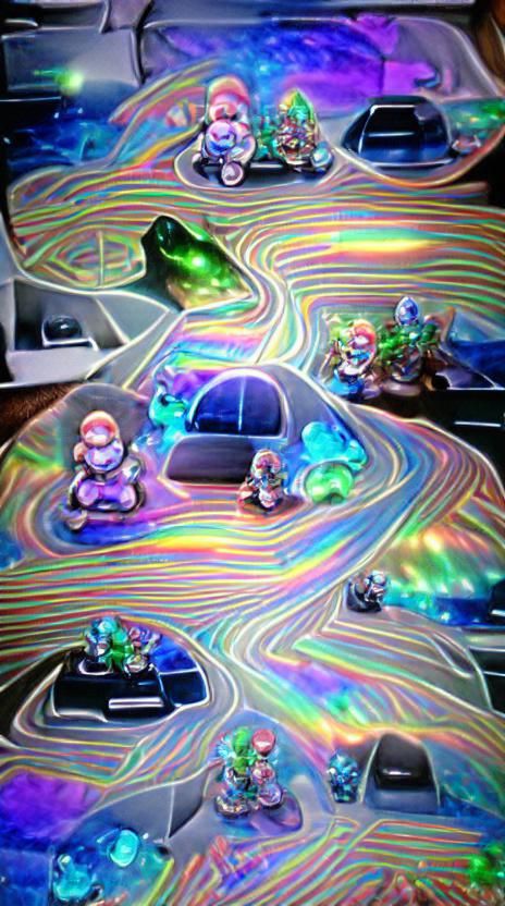 Neon Mario Kart, Artes digitais por Wonder Artist