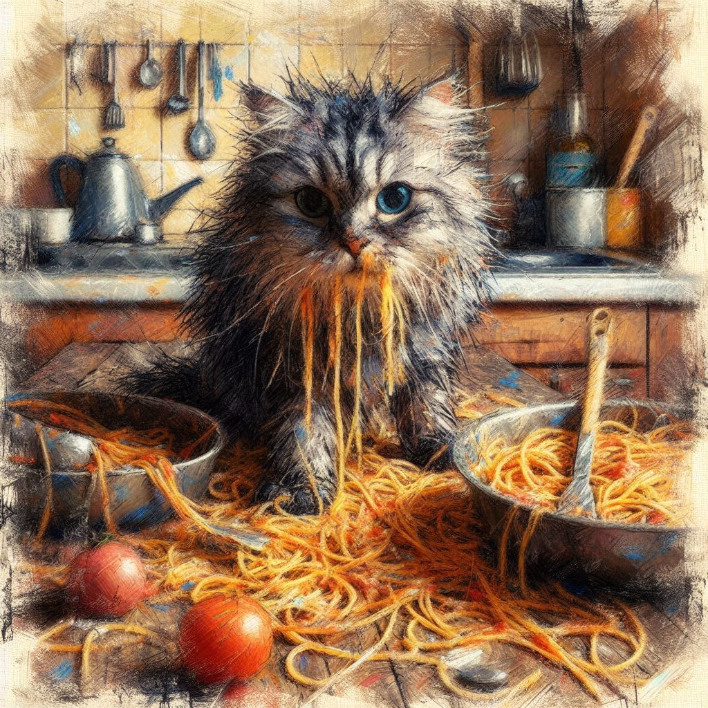 "Spaghetti are sooo good!"