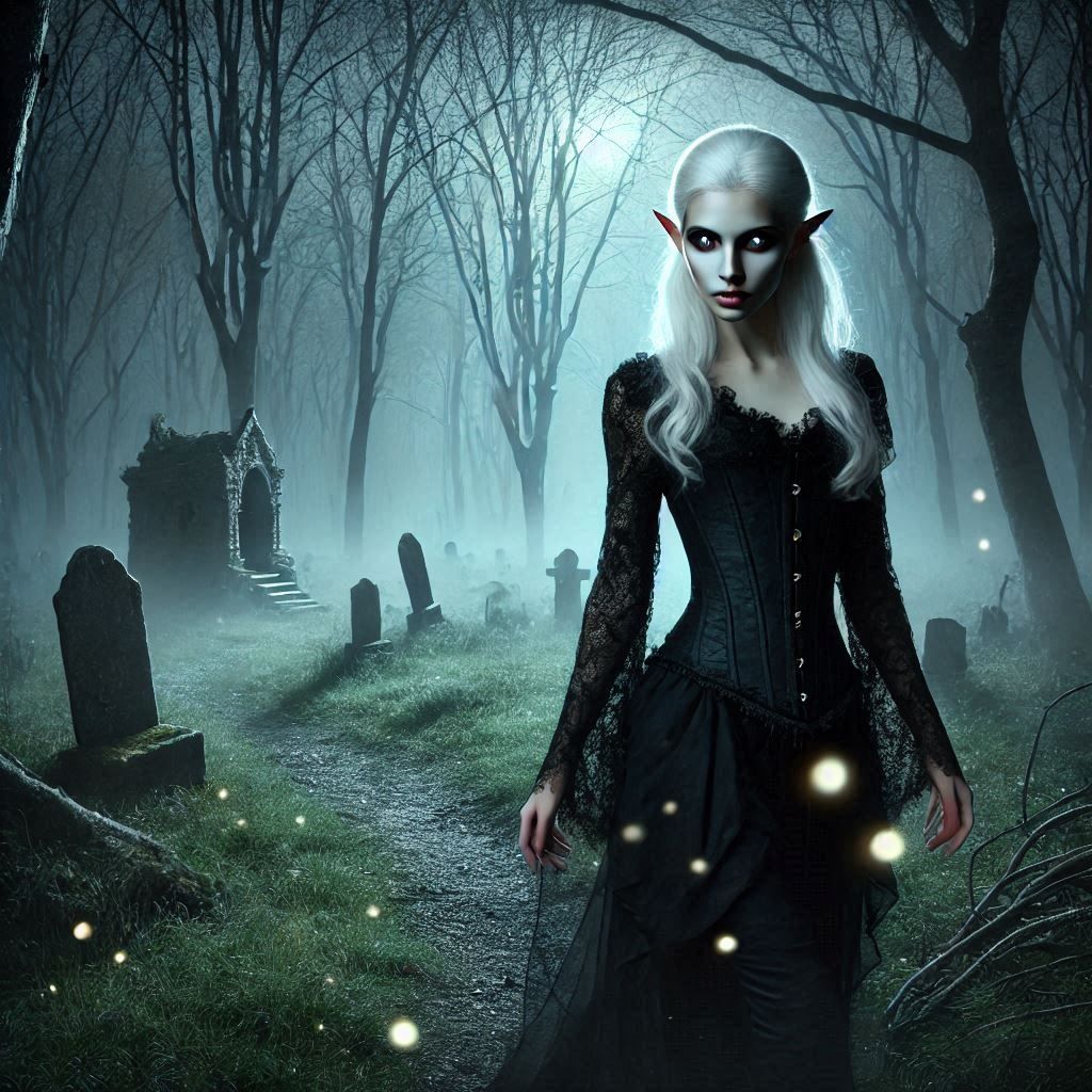 "Mystic Trails: The Nocturnal Wanderer"