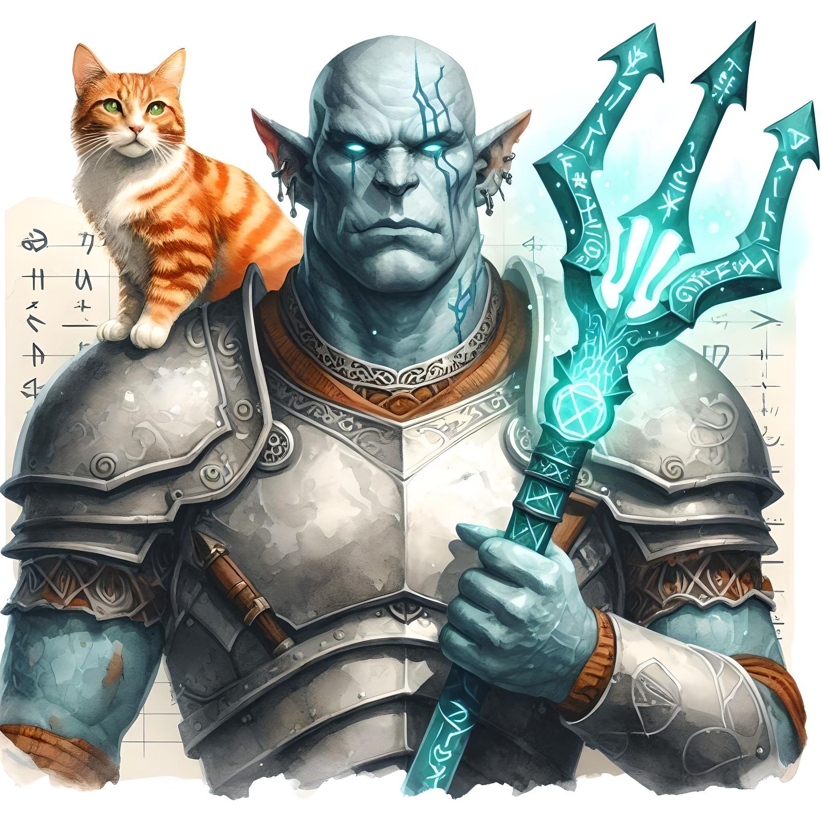 Val Vitali- A Goliath Warlock With His Familiar, Carrot! - AI Generated ...