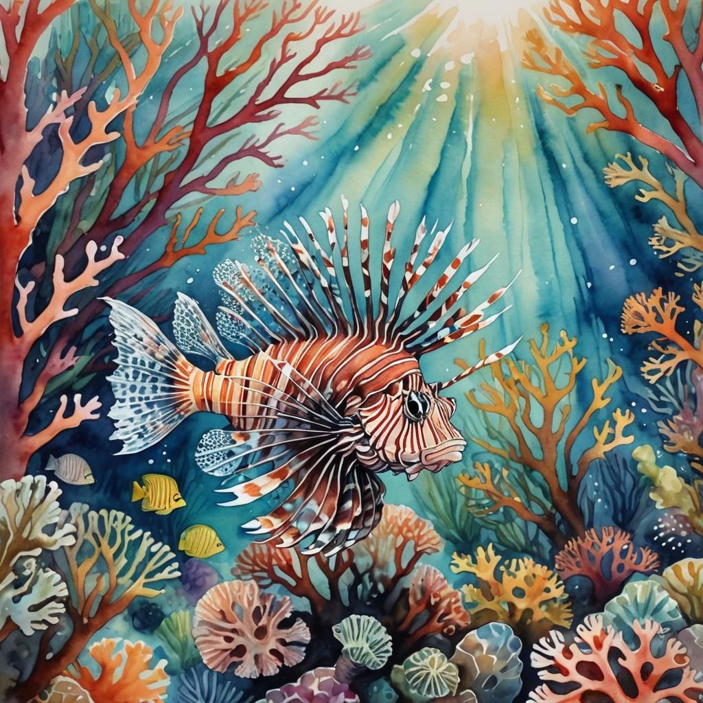 lionfish  by @BelgiumJumpAI