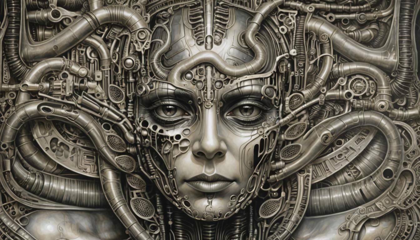 Inspired by 'Li I' painted by H.R. Giger