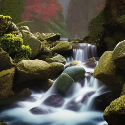 Rocky Landscape - Rocks Washed by Stream Waters  by @Katarzyna S-J