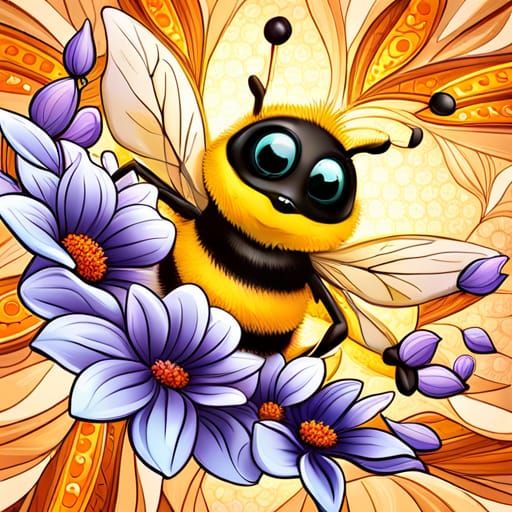 Cute Bee with Save the Bees Sign