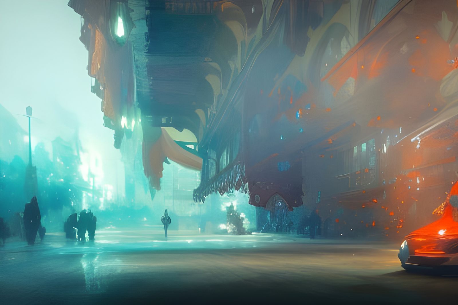 foggy street