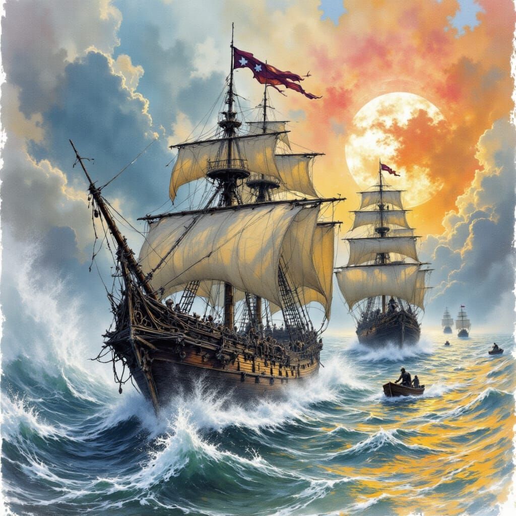 <lora:Davy Jones Locker:1.0> Foil watercolored