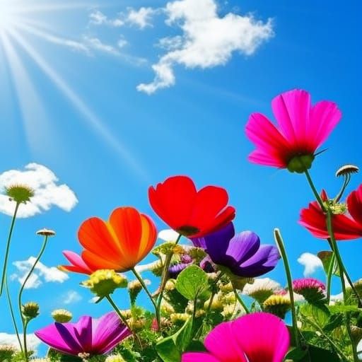 Colourful flowers
