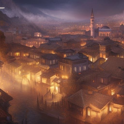 old town of Sarajevo city, busy
