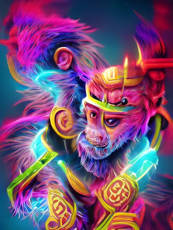 Wukong Monkey Warrior God - AI Generated Artwork - NightCafe Creator