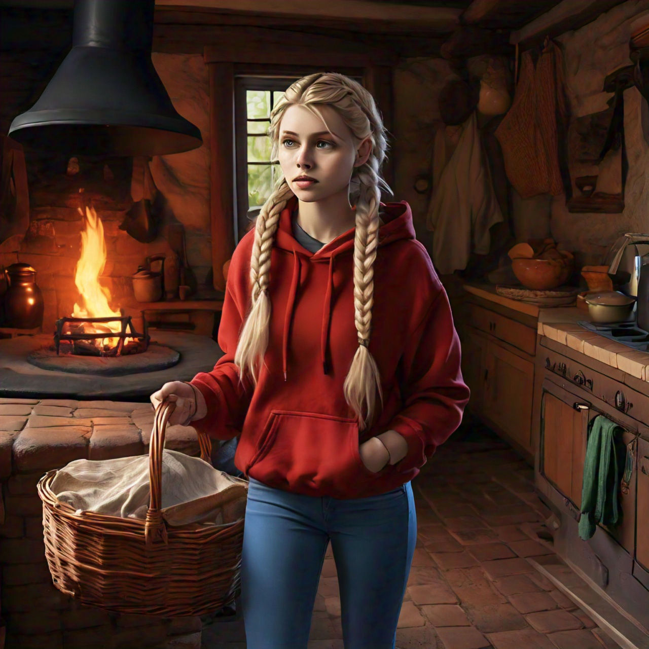 Red Hood Girl at Grandma's