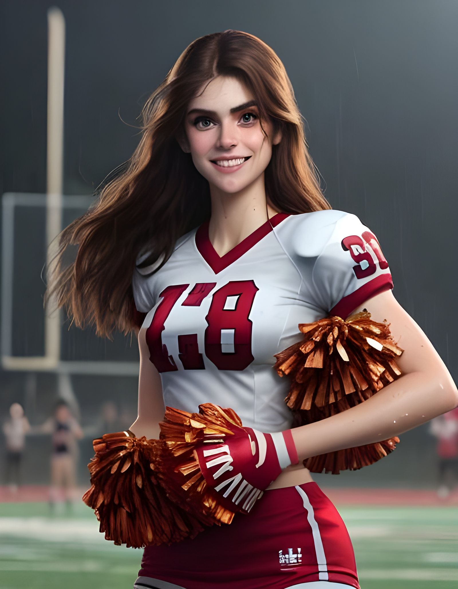 Cheerleader Football Player - AI Generated Artwork - NightCafe Creator