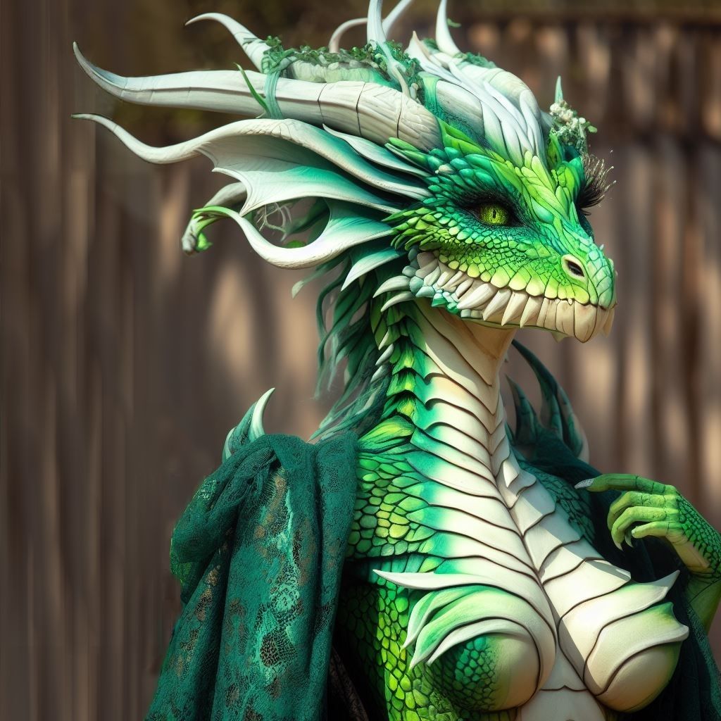 Female Green Dragonborn