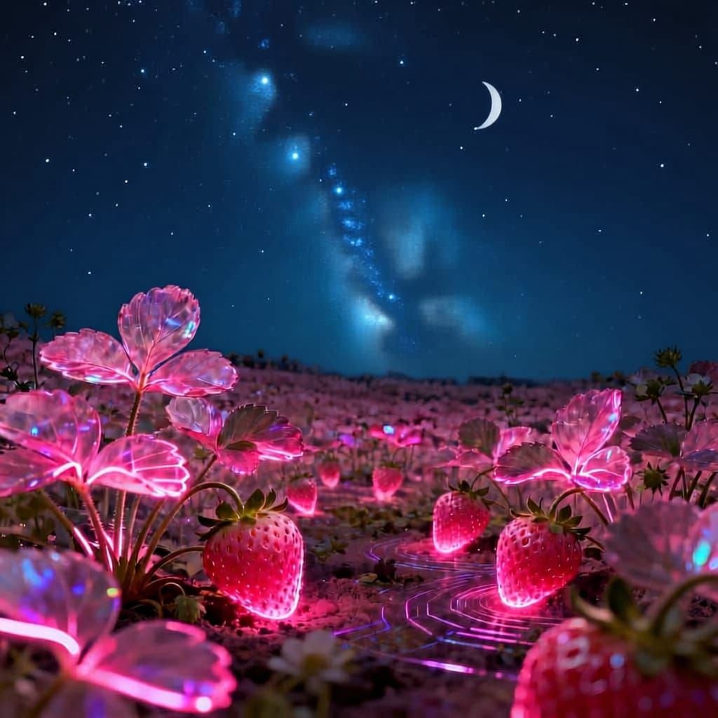  psychedelic strawberry fields forever with a pink theme