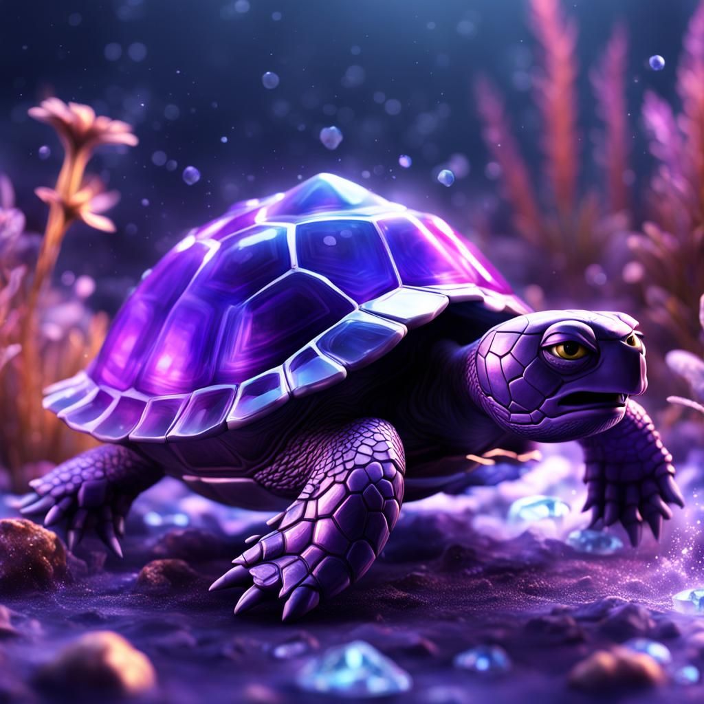 cute crystal turtle - AI Generated Artwork - NightCafe Creator