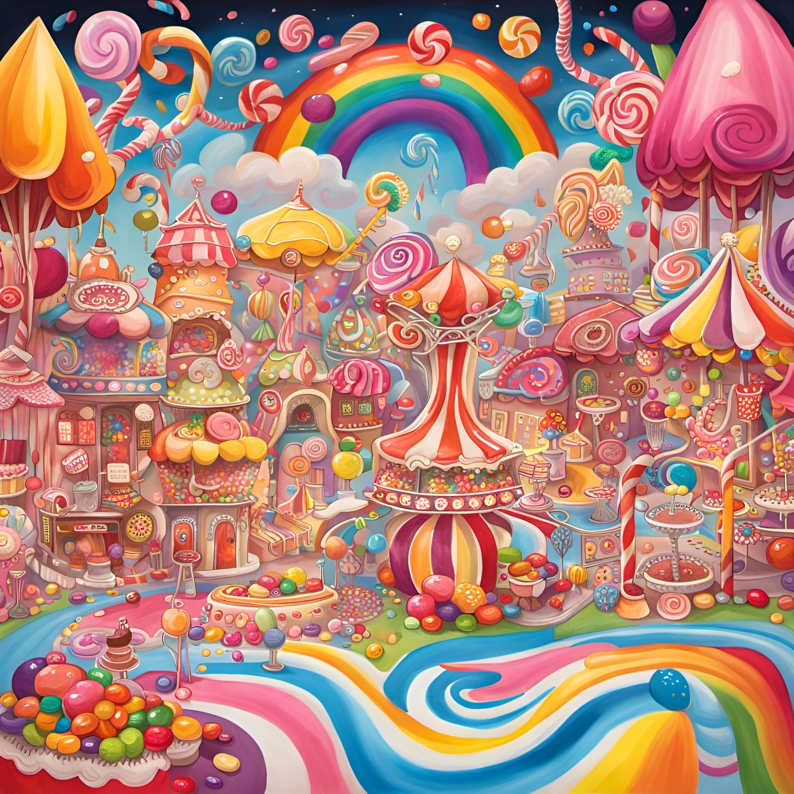 Enchanted candy funfair wonderland