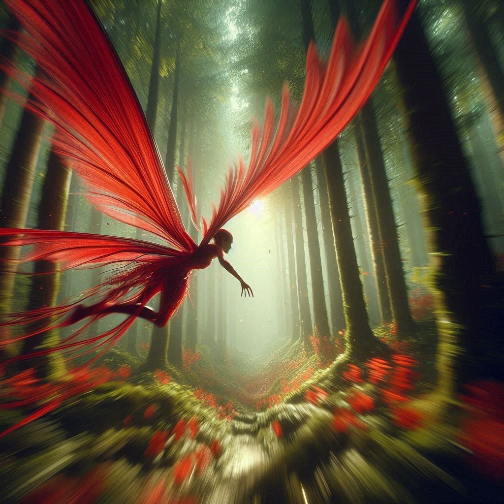 Flying in the forest
