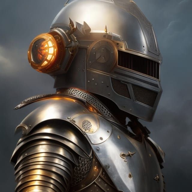 Dieselpunk Knight - AI Generated Artwork - NightCafe Creator